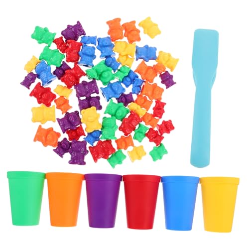 CIYODO 1 Satz Buntes Zählspielzeug für Bear Shape Counting Pieces mit Regenbogenbechern und Greifer Fördert Frühes Lernen Hand Auge Koordination und Geduld für Interaktive Eltern Junge CIYODO 1 Satz Buntes Zählspielzeug für Bear Shape Counting Pieces mit Regenbogenbechern und Greifer Fördert Frühes Lernen Hand Auge Koordination und Geduld für Interaktive Eltern Junge von CIYODO