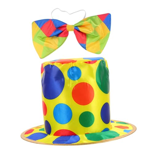 CIYODO 1 Satz Clown Hut und Fliege Karnevalskostüm Zubehör für Partys Bühnenauftritte und Maskeraden Unisex Kostümbedarf für Erwachsene Teilig CIYODO 1 Satz Clown Hut und Fliege Karnevalskostüm Zubehör für Partys Bühnenauftritte und Maskeraden Unisex Kostümbedarf für Erwachsene Teilig von CIYODO