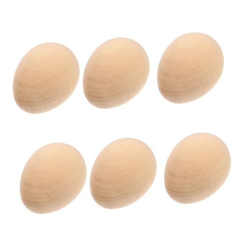 CIYODO 1 Satz DIY Holz Ostereier Unbemalte Holz Eier für Kreative Bastelideen Umweltfreundliches Material für Fröhliche Osterdeko Teiliges für Bastelprojekte von CIYODO