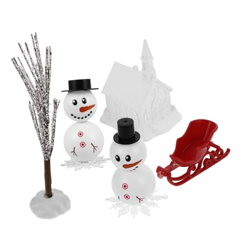 CIYODO 1 Satz DIY Schneemann Zubehör für Weihnachtsdekoration Miniatur Figuren Haus Schlitten Baum Winterliche Deko für Kreative Bastelprojekte CIYODO 1 Satz DIY Schneemann Zubehör für Weihnachtsdekoration Miniatur Figuren Haus Schlitten Baum Winterliche Deko für Kreative Bastelprojekte von CIYODO