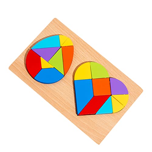CIYODO 1 Satz DIY-Tangram- Puzzle Pädagogisches Tangram Für Frühes Lernen Frühes Lernen Colorful Holz von CIYODO