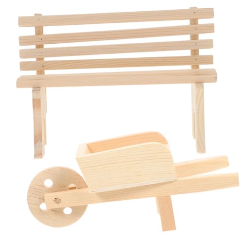 CIYODO 1 Satz Deko Mini Schubkarre Bank für Puppenhaus DIY Gartenmöbel Fotorequisiten für Miniaturlandschaften Teiliges für Kreative Dekorationen CIYODO 1 Satz Deko Mini Schubkarre Bank für Puppenhaus DIY Gartenmöbel Fotorequisiten für Miniaturlandschaften Teiliges für Kreative Dekorationen von CIYODO