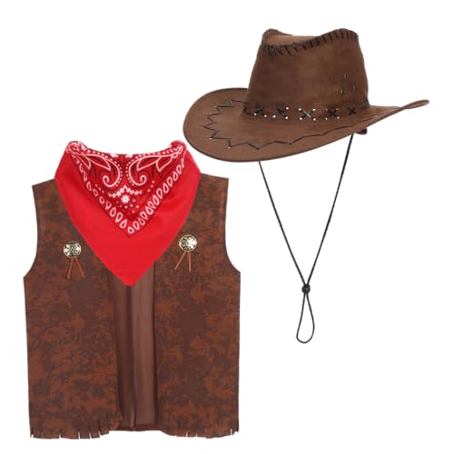 CIYODO 1 Satz Dreiteiliger Jeansanzug Cowgirl-Kostüme Kinderkostüm Kuhmädchen-Kostüm für Damen Kuhkostüm für Partykleidung Cowgirl -Weste Cosplay-Zubehör für Kleinkinder Stoff CIYODO 1 Satz Dreiteiliger Jeansanzug Cowgirl-Kostüme Kinderkostüm Kuhmädchen-Kostüm für Damen Kuhkostüm für Partykleidung Cowgirl -Weste Cosplay-Zubehör für Kleinkinder Stoff von CIYODO
