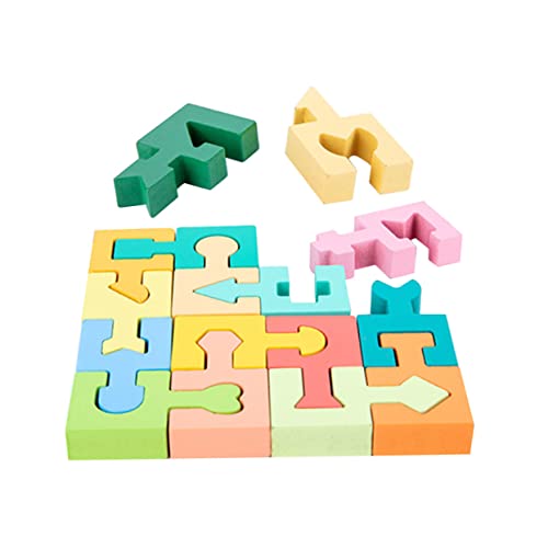 CIYODO 1 Satz Form Matching Blöcke Form Lernblock Kinderpuzzles Vorschulkinderspielzeug Stapelspielzeug Kinderpuzzles Für Babys Bausteine ​​Holz von CIYODO