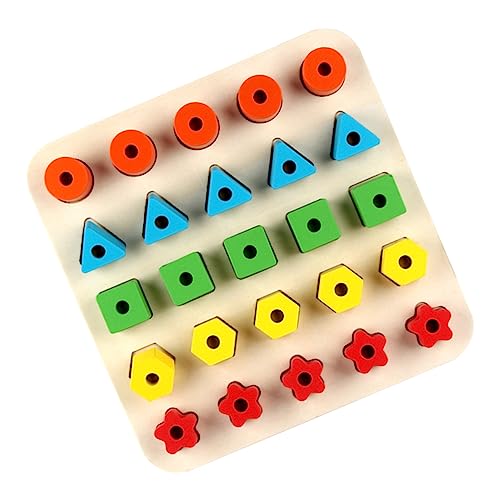 CIYODO 1 Satz Form passendes geometrische Puzzle-Spielzeuge zum Sortieren von Farben Motorikspielzeug für -jährige pädagogisches Buntes von CIYODO