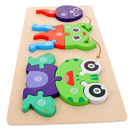 CIYODO 1 Satz Froschwachstumspuzzle Spielzeugtiere Tierspielzeug Hunde-Puzzle- Lernspielzeug für Kleinkinder Rätsel für Vorschulspielzeug hölzern Colorful von CIYODO