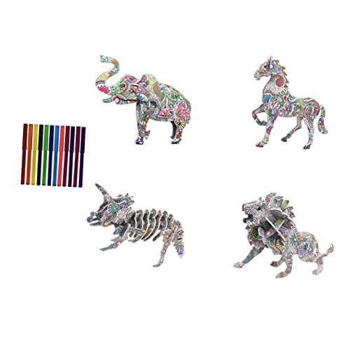 CIYODO 1 Satz Graffiti Puzzle für Designs Dinosaurier Elefant Malstifte Kreatives DIY Puzzle zum Bemalen und Gestalten für Unendlichen Spielspaß CIYODO 1 Satz Graffiti Puzzle für Designs Dinosaurier Elefant Malstifte Kreatives DIY Puzzle zum Bemalen und Gestalten für Unendlichen Spielspaß von CIYODO