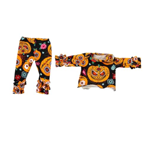 CIYODO Halloween-Puppenkleidung Set - Pyjama für 18-Zoll-Puppe, Simulationskleidung, Dekorative Stoffkleidung für Halloween-Deko von CIYODO