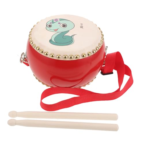 CIYODO 1 Satz Handheld Trommelset für Kleinkinder Trommelspielzeug mit Gong und Schlägel Musikspielzeug für Frühe Musikalische Bildung für Kindergarten und Outdoor Aktivitäten von CIYODO
