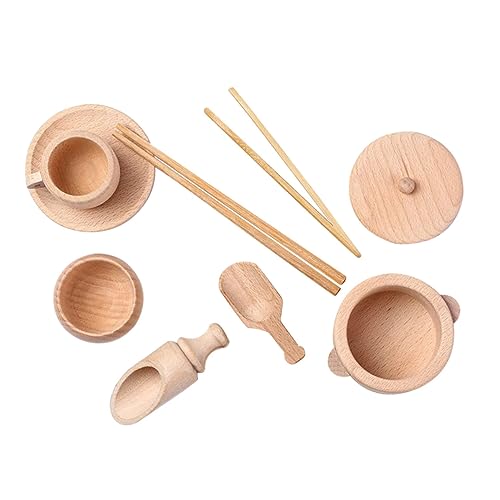 CIYODO 1 Satz Holzspielzeug für Montessori Geschirrset aus Holz Teiliges Küchenzubehör für Kreative Rollenspiele Sicher und Glatt für Jungen Fördert die Sensorische Entwicklung CIYODO 1 Satz Holzspielzeug für Montessori Geschirrset aus Holz Teiliges Küchenzubehör für Kreative Rollenspiele Sicher und Glatt für Jungen Fördert die Sensorische Entwicklung von CIYODO