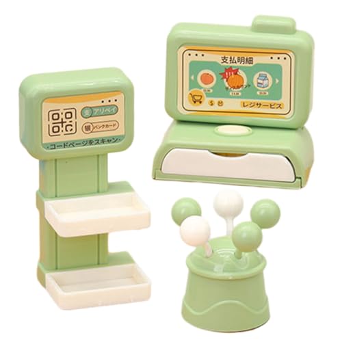 CIYODO 1 Satz Kassenmodell Kasse aus Kunststoff Puppenhausbedarf Miniatur-Registrierkasse Simulation Registrierkasse simulierte Registrierkasse Plastik Green von CIYODO