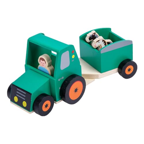CIYODO Satz Simulation Traktor Spielzeug Holz Kinder Tischornamente Metallornamente Wohndekor Eisendekoration von CIYODO