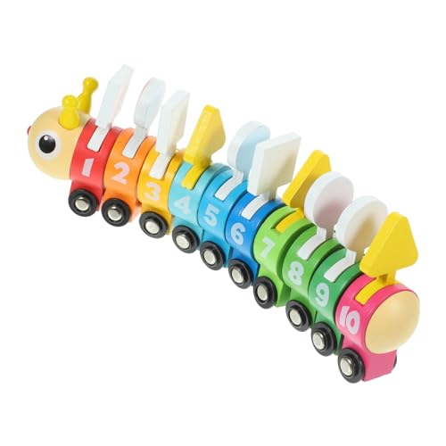 CIYODO Holzeisenbahnspielzeug Zahlen Lernen Pädagogisches Motorikspielzeug Für Kleinkinder Kognitives Kinderspielzeug Mit Zahleneisenbahnset von CIYODO