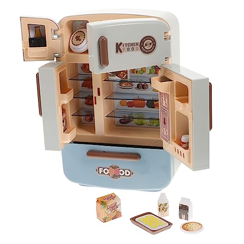 CIYODO 1 Satz Kühlspielzeugset Kühlschrank Miniatur Lebensmittelspielzeug Mini-Sachen Küchenspielzeug vorgeben Miniküche für Mini-Essen Plastik von CIYODO