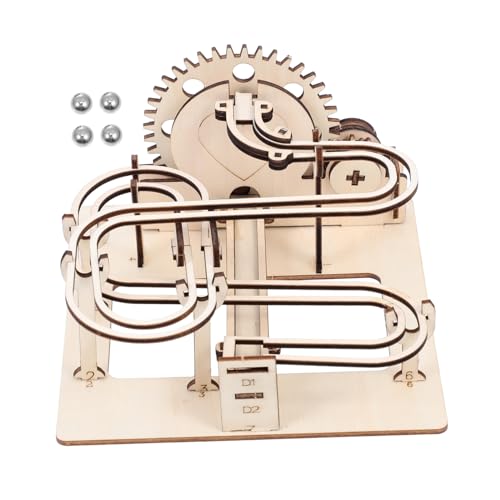 CIYODO 1 Satz Kugel-holzpuzzle Puzzle- Aus Holz 3D-laufpuzzle Führen Sie EIN Puzzle- Aus Modellbausatz Murmelbahn Laufkettenmodell Bildungsspielzeug Stahl von CIYODO