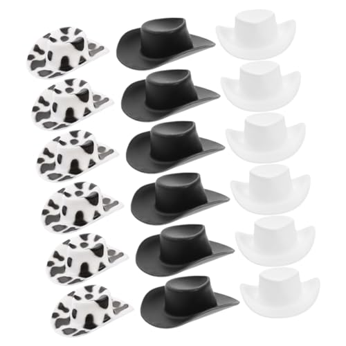 CIYODO 1 Satz Mini Cowboy -Hutspielzeug Mini-Cowgirl-Hüte zum Basteln Mädchen Mini-Hut Miniatur-Puppenhut Kuh Miniaturhüte austauschbare Minihüte Mall-Hut von CIYODO