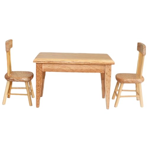 CIYODO 1 Satz Mini Esstisch und Stuhl Mini Möbelmodelle Miniaturstühle zum Basteln Mini- -Teetischmodell winzige Möbel Mini-Stuhlverzierung Miniatur-Möbeldekor hölzern Khaki CIYODO 1 Satz Mini Esstisch und Stuhl Mini Möbelmodelle Miniaturstühle zum Basteln Mini- -Teetischmodell winzige Möbel Mini-Stuhlverzierung Miniatur-Möbeldekor hölzern Khaki von CIYODO