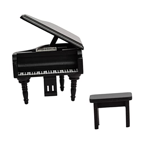CIYODO 1 Satz Mini -Klavierstand Miniatur Mini- winziges Klavier Zubehör für Spielhäuser Mini-Instrumente Mini-Piano-Verzierungen Klavier Dekoration Klaviermodellbausatz Holz von CIYODO