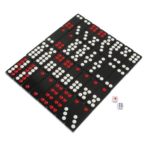 CIYODO 1 Satz Pai Gow Dominosteine chinesischer Paigow Paigow-Spiel Poker Paigow-Fliesen-Set Tragbarer Paigow-Poker Partyspiel zur Unterhaltung Paigow-Kit Paigow Poker-Set Melamin Black von CIYODO