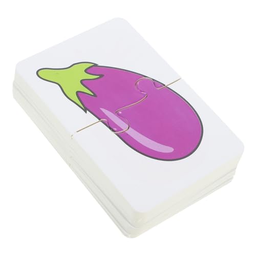 CIYODO 1 Satz Pairing Puzzle -Karten Puzzle sortierschalen spielzeuge puzzlekleber Obst und Gemüse Lernen Sortieren von Früchten Kognitive Trainingskarten Essenskarten Papier von CIYODO