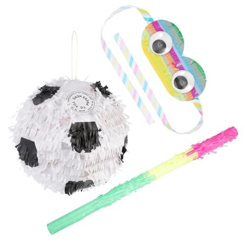 CIYODO 1 Satz Piñata komfetti kinder mitgebsel kindergeburtstag Fiesta-Pinata Fußballpinata und Stock hängendes Dekor Pinata-Party-Dekor Sport Feiertagsfeier Partybedarf Spiel Requisiten von CIYODO