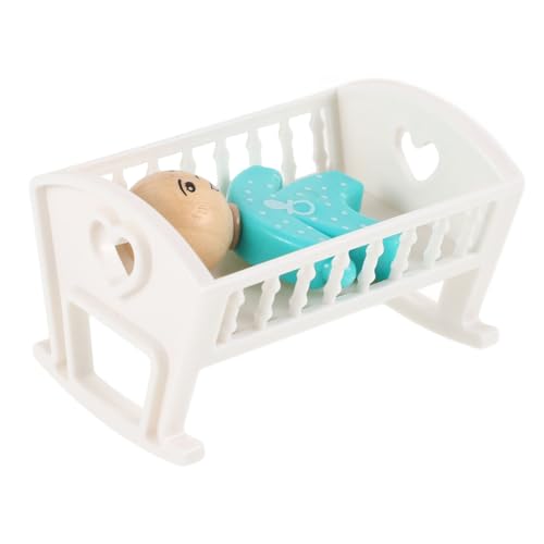 CIYODO 1 Satz Puppenbett Miniature Crib Doll House Möbel für Babypuppen Weißes Babybett Blaues Babybett Puppenhaus Zubehör für Kinderzimmer Dekoration CIYODO 1 Satz Puppenbett Miniature Crib Doll House Möbel für Babypuppen Weißes Babybett Blaues Babybett Puppenhaus Zubehör für Kinderzimmer Dekoration von CIYODO