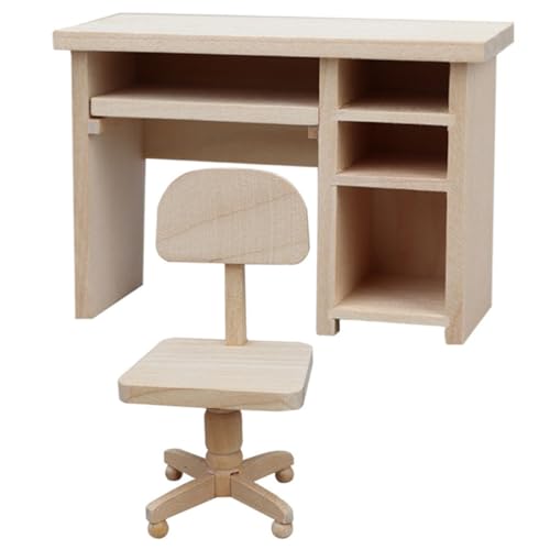 CIYODO 1 Satz Puppenhaus Computertisch Mini-Tischschmuck Mini-Schreibtischmodell aus Holz Mini-Tischstuhl Mini-Möbelmodell Mini-Tischfigur entzückende Puppenmöbel Tisch-Mini-Möbel CIYODO 1 Satz Puppenhaus Computertisch Mini-Tischschmuck Mini-Schreibtischmodell aus Holz Mini-Tischstuhl Mini-Möbelmodell Mini-Tischfigur entzückende Puppenmöbel Tisch-Mini-Möbel von CIYODO
