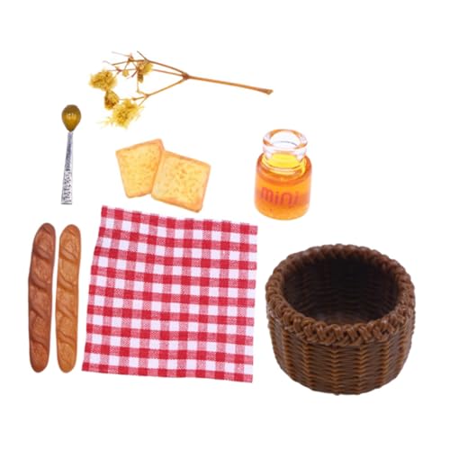 CIYODO 1 Satz Puppenhaus Geben Vor, Zu Sein Zubehör Für Puppenhäuser Kinderspielzeug Mini-brotkorb-Ornament Miniatur-partyzubehör Minihaus-Ornament Kinderspiele Plastik von CIYODO
