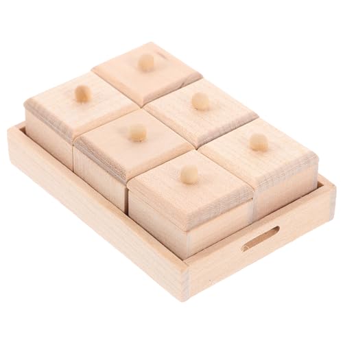 CIYODO 1 Satz Puppenhausmöbel The Apartment Wohnung Klamotten Schrank wohnaccessoires Dollhouse zubehör Decor Lagerung für Miniaturgehäuse Miniatur-Aufbewahrungsbehälter hölzern von CIYODO