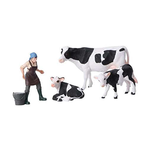 CIYODO 1 Satz Realistische Tierfiguren Kuh Modellspielzeug für Simulation Tiere Deko Kreatives Lernspielzeug Fantasie und Vorstellungskraft Geschenkidee von CIYODO