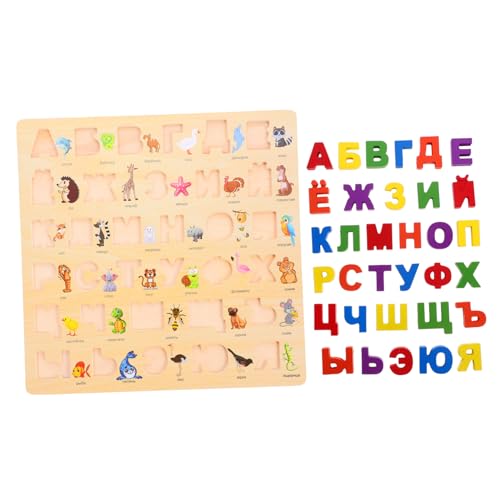 CIYODO 1 Satz Russisches Holzpuzzle für Alphabet Lernspielzeug Sicher und Langlebig Fördert Konzentration für Kleinkinder Lehrreiche Puzzle Erfahrung mit Bunten Illustrationen CIYODO 1 Satz Russisches Holzpuzzle für Alphabet Lernspielzeug Sicher und Langlebig Fördert Konzentration für Kleinkinder Lehrreiche Puzzle Erfahrung mit Bunten Illustrationen von CIYODO