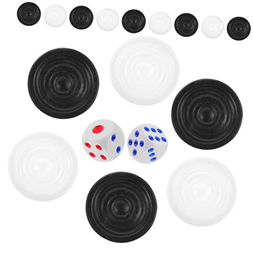 CIYODO 1 Satz Schachfiguren Backgammon Prüfer Weiß groß bauernopfer brettspiele brettspiel zubehör Gry planszowe brettspielr Ludo brettspiel Kunststoff-Checker Ersatz-Plastiksteine von CIYODO