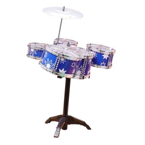 CIYODO 1 Satz Schlagzeug- Spielzeuge Musikinstrumente Musikspielzeug Kinderspielzeug Jazz-Drum- Bildungsspielzeug Blue Rostfreier Stahl von CIYODO