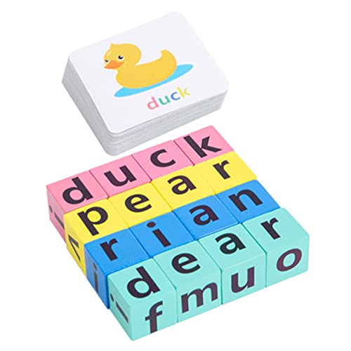 CIYODO 1 Satz Schreibschreibblockspielzeug Buchstaben Lernspielzeug für das englische Alphabet Wortspiel Erkennungsspielzeug Alphabetspielzeug Lesespiele Rechtschreibspiel Holz von CIYODO