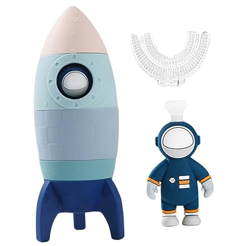CIYODO 1 Satz Silikon -Raketenspielzeug Kleinkind Babys Kreisspielzeug stapeln Stapel -Spielzeugbaustein Stapelspiel Spielspielzeug stapeln Kieselgel Blue von CIYODO
