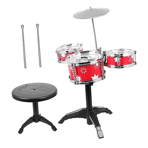 CIYODO 1 Satz Teilige Schlagzeug Set Musikalisches Lernspielzeug für Junge Pädagogisches Percussion Instrument mit Trommeln und Hocker Sicheres Kinderfreundliches Kunststoffspielzeug für CIYODO 1 Satz Teilige Schlagzeug Set Musikalisches Lernspielzeug für Junge Pädagogisches Percussion Instrument mit Trommeln und Hocker Sicheres Kinderfreundliches Kunststoffspielzeug für von CIYODO