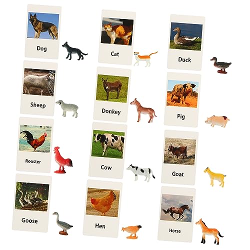 CIYODO Spielzeug Tiere Satz Mit Englischen Karten Tierfiguren Zum Zuordnungsspiel Für Kinder Frühpädagogisches Lernspielzeug Aus Sicherem Papier Und Silikon CIYODO Spielzeug Tiere Satz Mit Englischen Karten Tierfiguren Zum Zuordnungsspiel Für Kinder Frühpädagogisches Lernspielzeug Aus Sicherem Papier Und Silikon von CIYODO