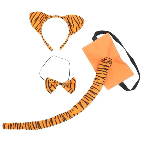 CIYODO 1 Satz Tiger-Stirnband Kopfbedeckungen Cosplay-Kragen Cosplay- -Accessoire Tigerohr Haarband Tiger-Cosplay Cosplay-Kopfschmuck Dekorationskragen Cosplay-Versorgung Stoff von CIYODO