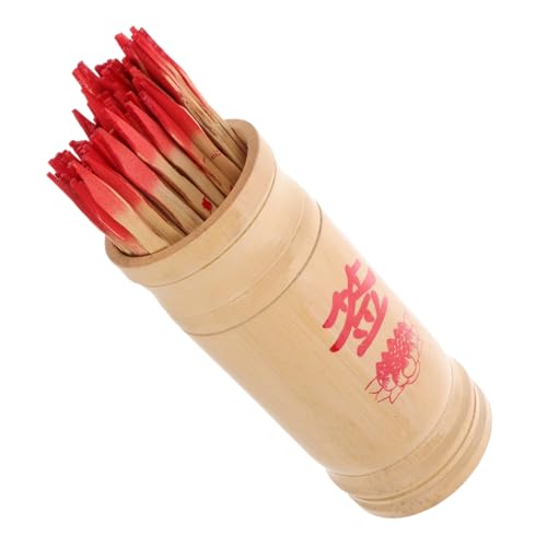 CIYODO 1 Satz Traditionellem Chinesischem Wünschstick Und Bambusbehälter Für Wahrsagerei Und Segen Zubehör Für Tempel Und Klöster Glücksbringer Dekoratives Artefakt von CIYODO