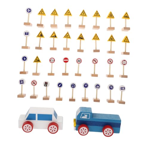 CIYODO Spielzeug-straßensperren 1 Set Lernspielzeug Holz-verkehrszeichen Jungen Und Mädchen von CIYODO