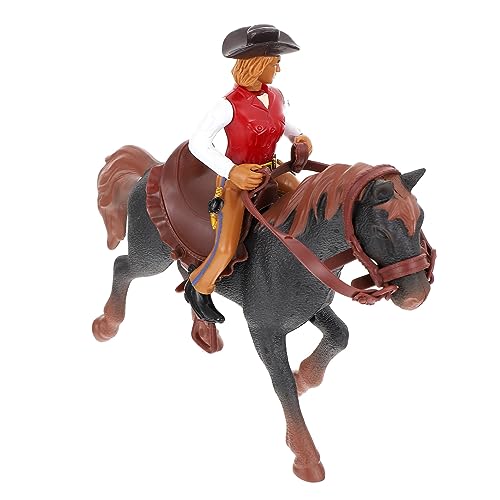 CIYODO 1 Satz Western Cowboy Knight Model Cowboy- - Dekorative Nachahmung eines Pferdemodells Cowboy- Modellpferd Pferdefigur Abs Black von CIYODO