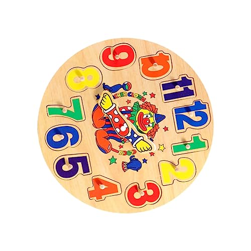 CIYODO 1 Satz Zahlenuhr- herrenuhren Puzzle-Uhr Kinderuhr blockiert Digitaluhr- Uhr-Design- Uhr passende Blöcke Holz von CIYODO