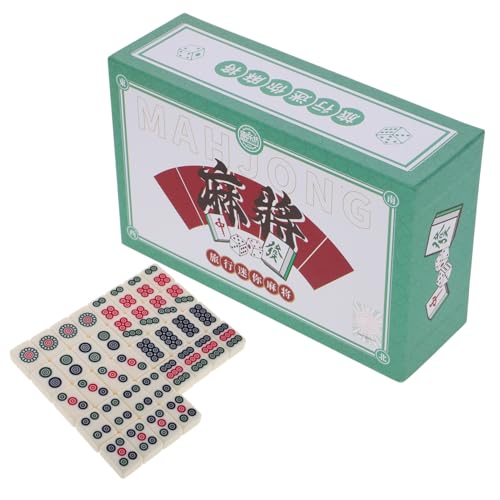 CIYODO 1 Schachtel Mini Mahjong Set Tragbares Handgefertigtes Mahjong Spiel für Reisen und Freizeit Interaktives Familienspiel für Partys und Outdoor Aktivitäten Authentisches von CIYODO