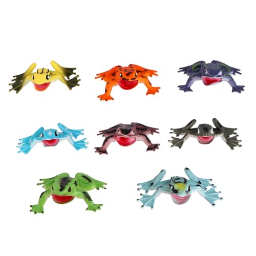CIYODO 1 Satz 8st Simulation Klingendes Froschmodellspielzeug Büro-Schreibtisch-dekor Spielzeug Für Jungen Die Büroeinrichtung Frosch-skulptur-Statue Spielzeuge Ochsenfrosch Kind Kröte von CIYODO