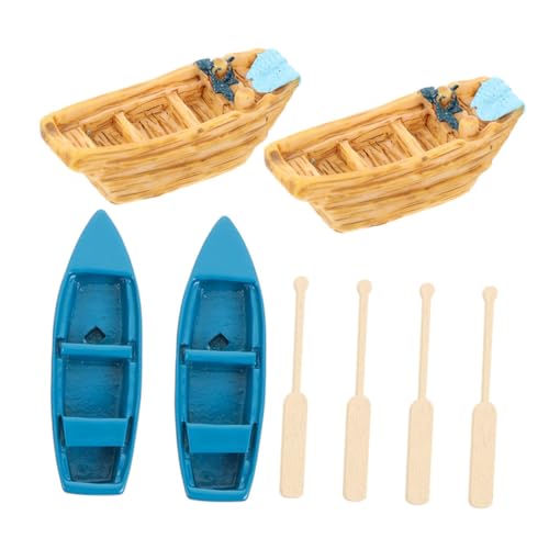 CIYODO 1 Set Bootsmodell Puppenhaus Miniaturen Miniatur Bausatz Kajak Boot Aufkleber Strandzimmer Pool Ozeantiere Meerestiere Häuser Bootsdekor Ozeandekor Küsten von CIYODO