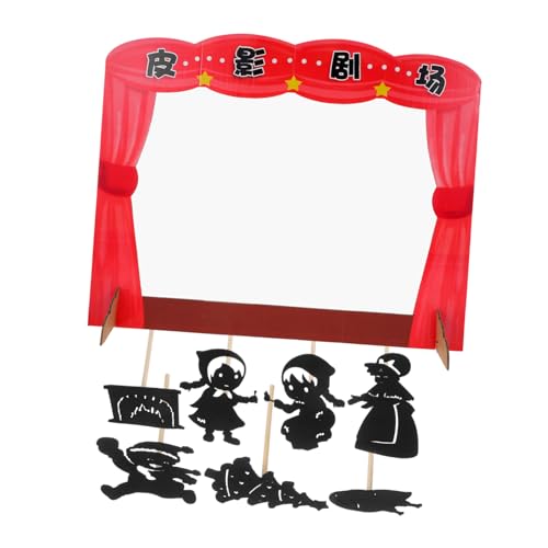 CIYODO 1 Set DIY Shadow Puppet Show Kit Für Kinder Mit Puppentheater -Requisiten Schattenpuppen Interaktives Spiel Für Lustige Familie Geschichtenerzählen von CIYODO