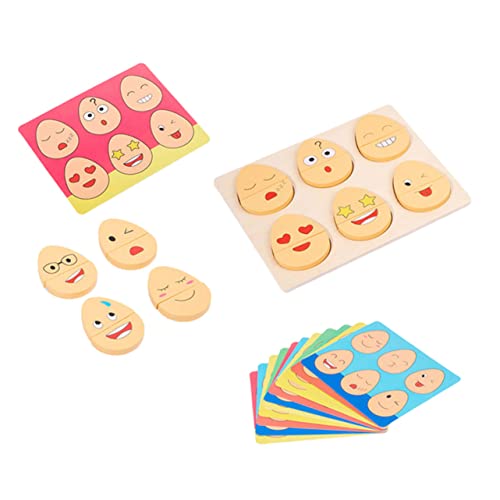 CIYODO 1 Set Expression Puzzle Kleinkind Puzzles Für Kleinkinder Puzzles Pädagogisches Vorschulisches Matching Pädagogisches Babyspielzeug Puzzle Holz von CIYODO