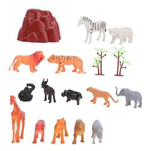 CIYODO 1 Set Gummi Tierornamente Tierstatue Wildtiere Puzzle Spielzeug Tierfiguren Elefant Miniatur Tierskulptur Kinderspielzeug Lernspielzeug Haustierspielzeug Zubehör von CIYODO