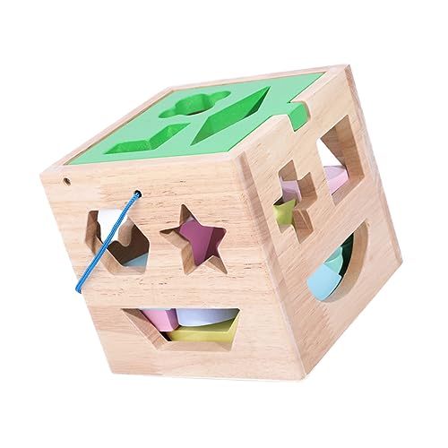 CIYODO 1 Set Holzblock Puzzles Für Kleinkinder Früherziehung Versorgung Mit Geometrischen Bausteinen Geometrische Holzblöcke Erkenntnisspielzeug von CIYODO