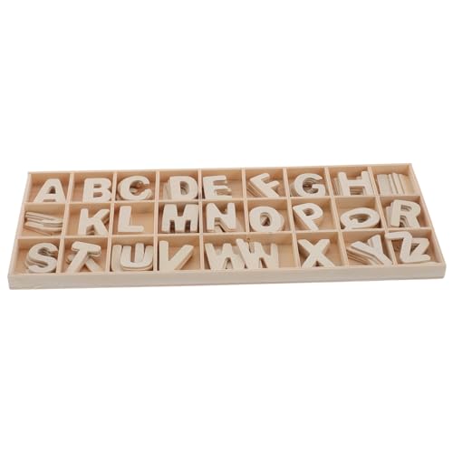 CIYODO 1 Set Holzbuchstaben Zum Lernen Kleine Holzbuchstaben Mathematik Alphabet Ausschnitte Holzspäne Ausschnitt Sortieren Sensorisches Zeichnen Ausschnitte Beige von CIYODO